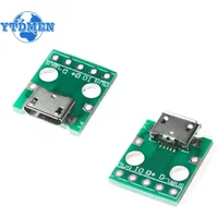 10pcs Female Connector MICRO USB To DIP Adapter 2.54mm 5pin Connector DIP PCB Adapter Breakout Board