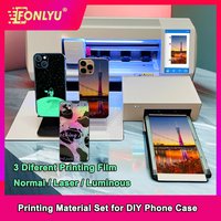 FONLYU Mini Printer Printing Material Set for DIY Transparent Phone Case Customize Color Laser Photo Sticker Set for Mobile Back