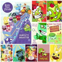 Cartoon Happy Tree Friends Poster HD art, waterproof, sticky wall, home decoration aesthetic