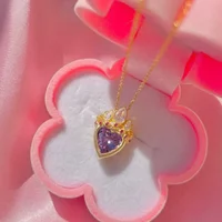 Rapunzel Accessories Gift Rapunzel Crown Charm Necklace For Women Girls Gold Plated Princess Crown Necklace Wedding Geek Jewelry