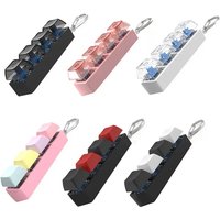 4Keys Finger Button Anti-stress Toys Mechanical Keyboard Keycaps Office Decompression Calming Keychain,Children Adults Useful