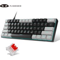MageGee MK-Star61 60% Mechanical Gaming Keyboard 61Keys Sea Blue Backlit Small Compact Portable 60 Percent Gaming Keyboard Gamer