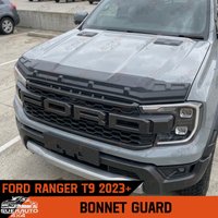 Bonnet Guard For Ford Ranger Next Gen T9 2023 2024 2025 2026 Front Stone Deflector Hood Pickup ABS Matte Black Body Kits