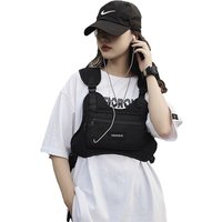 AliExpress NONE 〔E〕Waterproof Outdoor Functional Vest Fashion Tactical Tooling Chest Bag Hip-hop Handsome Waistcoat Outerwear Portable Chest Bag