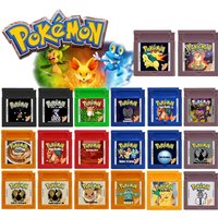 GBC Pokemon Series Game Cartridge 16-Bit Video Game Console Card Black White Genesis Gold Silver 97 Team Rocket Edition for GBC