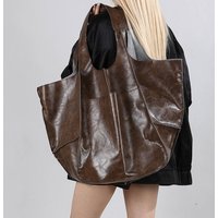 Luxury Designer PU Leather Tote Bags Large Women's Shoulder Messenger Handbags Fashionable Ladies Shopping Pouches