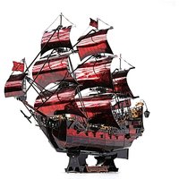 DIY 3D Metal Puzzle Pirate Ship Model Queen Anne's Revenge Educational Building Toys for Adults Christmas Birthday Gift