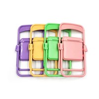 2026 Folding chair desktop phone stand macaron colored stool stand ornament portable lazy person stand