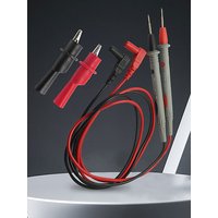 2Pcs Set Gold Plate Tip Needle Silicone Wire Probe Test Leads for Universal Digital Multimeter Tester Cable
