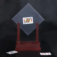 TV Card Frame - Wood Deluxe Card Into Glass,Card Frame Magic Tricks,Stage Gimmick Props Accessories Mentalism,Comedy,illusions