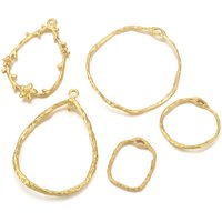 4pcs 316L Stainless Steel Charms For Earrings Frame Bezel Pendant Base Connectors for Diy Jewelry Making Supplies Components