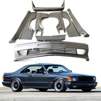 Car Modification Parts for W126 SEC Front Rear Bumper Side Skirts Fenders for C126 Wide Body Kit