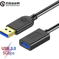 QGeeM USB-Verlängerungskabel USB 3.0-Kabelverlängerung für PC-Laptop Smart-TV PS4 Xbox SSD USB-Kabel Stecker-Buchse Verlängerungskabel USB-USB-Datenkabel USB USB 3.0 2.0-Verlängerungskabel USB-Kabel