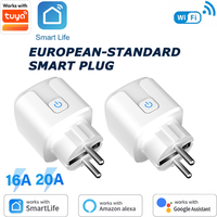 Tuya WiFi Smart Plug EU 20A Energy Monitoring Timer Socket App & Voice Control Smart Life Compatible With Alexa Google Home