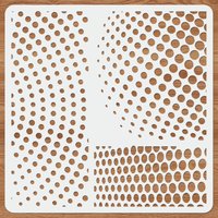 1PC Halftone Dot Stencil – 11.8x11.8 inch Reusable Painting Template for Wall Art, Spray Background, DIY Crafts