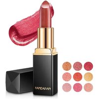 Black Tube Gold Shiny Lipstick Waterproof Long Lasting Moisturizing Glitter Pearlescent Nude Pink Shimmer Lipstick Luxury Makeup
