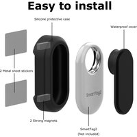 Protective Case for Samsung Smart Tag 2 Waterproof Cover Shell Magnetic/Adhesive Installation for Car,Truck,Bikes,Suitcase