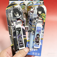 Demon Slayer Themed Automatic Pencil Set 0.5mm Lead for Art Drawing Student Office Supplies Kids Gift Random 1/2/4/6pcs Options