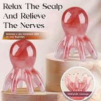 Portable Magnetic Therapy Octopus Head Massager Comb Manual Acupressure Meridian Gua Sha SPA Massage Tool