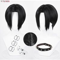 NANA Oosaki Nana Cosplay Wig Anime NANA Black Short High Quality Wigs Heat Resistant Synthetic Hair Halloween Wigs + Wig Cap