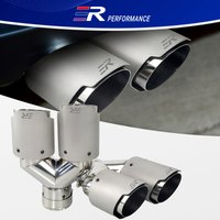 ER Upgrade Matte Stainless Exhaust Tips Car accessories Muffler pipe Modify Tailpiep double Outlet nozzles