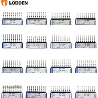 LODDEN 10pcs Dental Diamond Burs 27 Sizes 1.6mm for High Speed Handpiece Black Rings Super Coarse Tools Dentistry Grinding Drill
