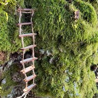 New 1pc Photography Accessory,Wooden Fairy Bridge Rope Ladder, for Home Courtyard & Mini Landscape Miniature Fairy Garden Decor
