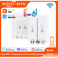 Tuya WiFi Temperature Humidity Sensor for Smart Home 2PACK RightSitu APP Remote Control Work with SmartLife Yandex Alexa