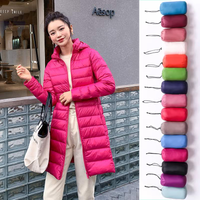 Manteau en duvet de canard pour femmes, veste légère à capuche fine et moyenne, vêtements couleur bonbon, automne et printemps, 2023