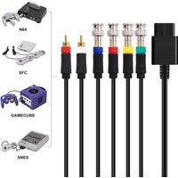 RGBS AV Cable for Nintendo N64 64 SNES NGC Video Consoles CRT Monitor RGB+Sync Video Audio Cord Red Green Blue for Color Monitor