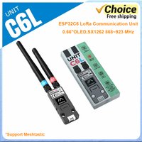 M5Stack Unit C6L LoRa Communication Unit ESP32-C6 Wi-Fi 6 & SX1262 868-923MHz Supports Meshtastic with OLED for IoT