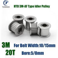 HTD 3M 20 Teeth Idler Timing Pulley Bore5~12mm Belt Width 10/15mm synchronous Wheel Idler Pulley 3D Printer Accessories 3M 20T