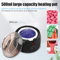 500ml Wax Heater Machine For Hair Removal Wax Beans Warmer with Digital Display Screen Depilatory Wax-melting Pot