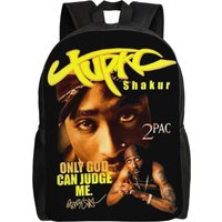 Tupac Only God Can Judge Me 90s Backpack Sports High School Business 2pac Hip Hop Daypack Laptop Computer Canvas Bags