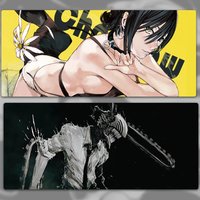 Japanese Anime Reze Denji Chainsaw Mouse Pad Computer Mat Deskpad Keyboard Mat XXL Large Mousepad