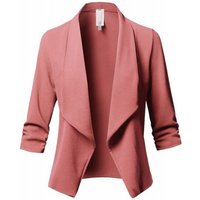 2024 Long Sleeve Women Blazers and Jackets Ruched Asymmetrical Casual Business Suit Lady