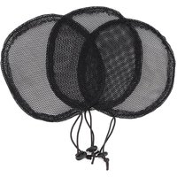 Black Ponytail Hair Net Ponytail Wig Cap With Elastic Drawstring Ponytail Net Base For Making Afro Puff Hair Bun Wig Making Tool