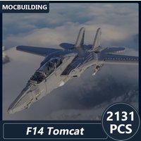 F14 Tomcat Aircraft Mini Scale Model Moc Building Blocks DIY Assembled Bricks Creative Collection Display Xmas Toy Gifts 2131PCS