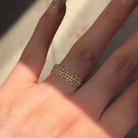 Exquisite Diamond inlay Shining Lace Female Ring New in Fashion Light Luxury Sparkling Full Diamond Crown Ring Wedding Jewelry