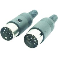 2pcs MIDI DIN Plug 13 Pin 13P Male Inline Audio AV Adapter Cable Socket Wire Connector Handle Cover