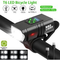 Bicycle Headlight 1000mAh Mountain Road Bike Front Light 6 Modes Ultralight MTB Lamp Waterproof Aluminum Alloy Bike Accessories