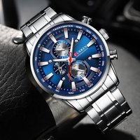 Men six-pin multifunctional quartz watch Waterproof round calendar wristwatch Sport Waterproof Wrist Chronograph Date Watches