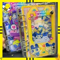 Japanese Tamagotchi Acrylic A6 Loose-Leaf Shaker Notebook, Cute Blue Water Drop Design Detachable Card Book Student Gift
