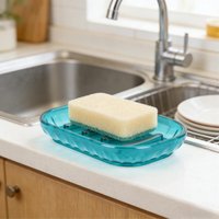 Kitchen Sponge Tray Clear Soap Dish Holder for Shower Keep Soap Dry Save Soap Bathroom Kitchen Sink Home Decoration Accessories