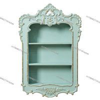 Nordic Wall Shelf Set with Carved Panels Heavy-Duty Floating Bookshelf & Wall-Mounted Storage Cabinet for Living Room/Office