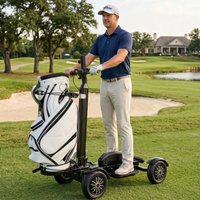 Fashion Golf Electric Scooter 4 Wheel Off Road For Adult With Umbrella 2000W 48V Black/White Mobility Scooter Removable