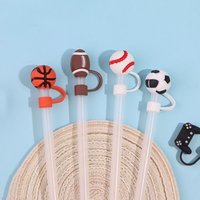 Ball Cute Ball Straw Covers New Straw Head Silicone Dust-Proof Protector Cap Reusable Silicone Straw Toppers For 10mm Straws