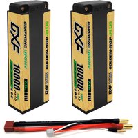 DXF 2S Lipo Akku 10000mAh NGP Plus 7,6V 150C 5mm T-Stecker Hardcase für 1/10 Buggy Truggy Offroad Boot Auto LKW RACING