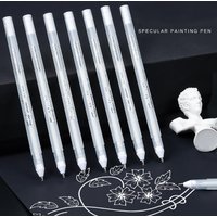 3/5pcs/Set 0.6mm Large Capacity Fine Tip White Ink Gel Pen Highlight Marker Pen Sketching Drawing Comic Art Stationery