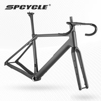 Spcycle G069 Aero Carbon Gravel Bike Frame Full integrated cable UDH hanger Race Gravel bicycle frameset with handlebar